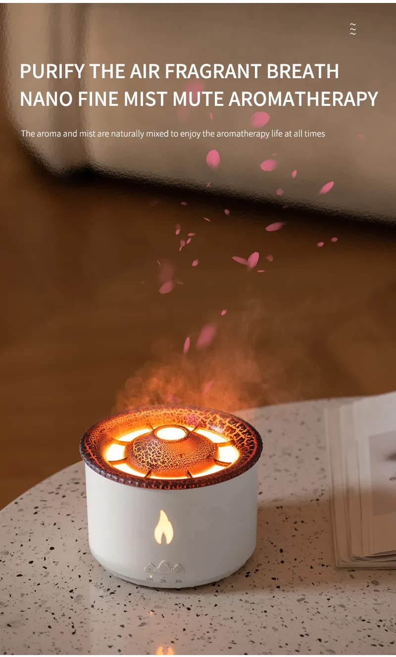 Ultrasonic Volcano Flame Diffuser Humidifier.