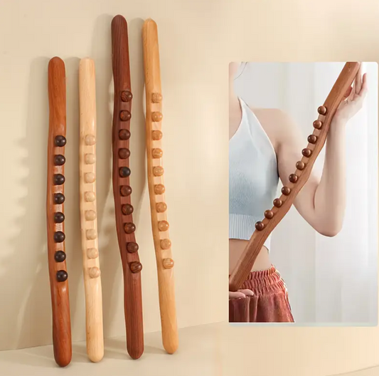 Wooden massage stick