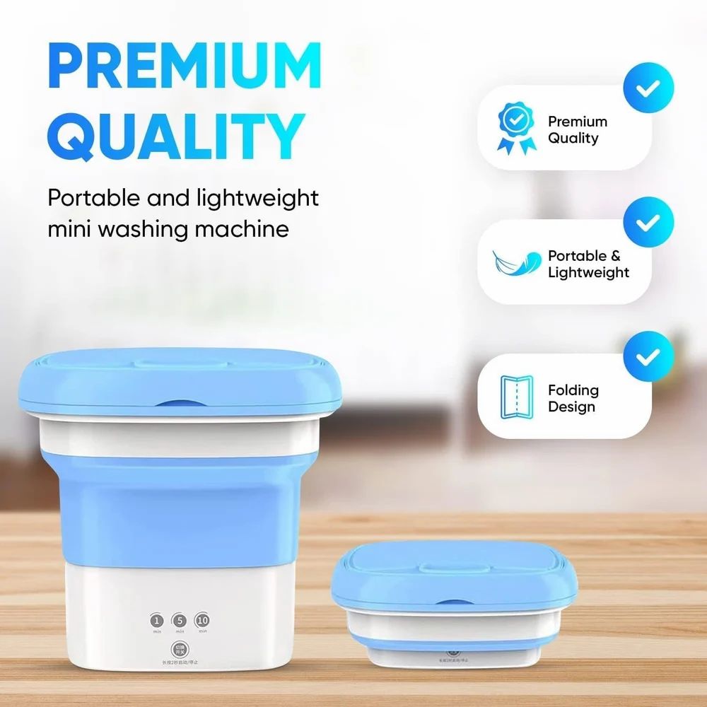 SeMi AuToMaTiC FoLdInG MiNi WaShInG MaChInE WiTh DrYeR DeEp CLeAnInG FoR BaBY CLoths,UnDerguarment, WaShINg MaChInE ClOtHeS WaShEr