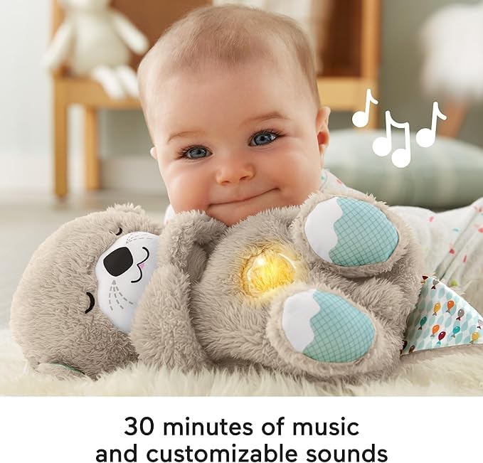 Baby teddy otter toy with Music, Sounds, Lights and Breathing Motion.