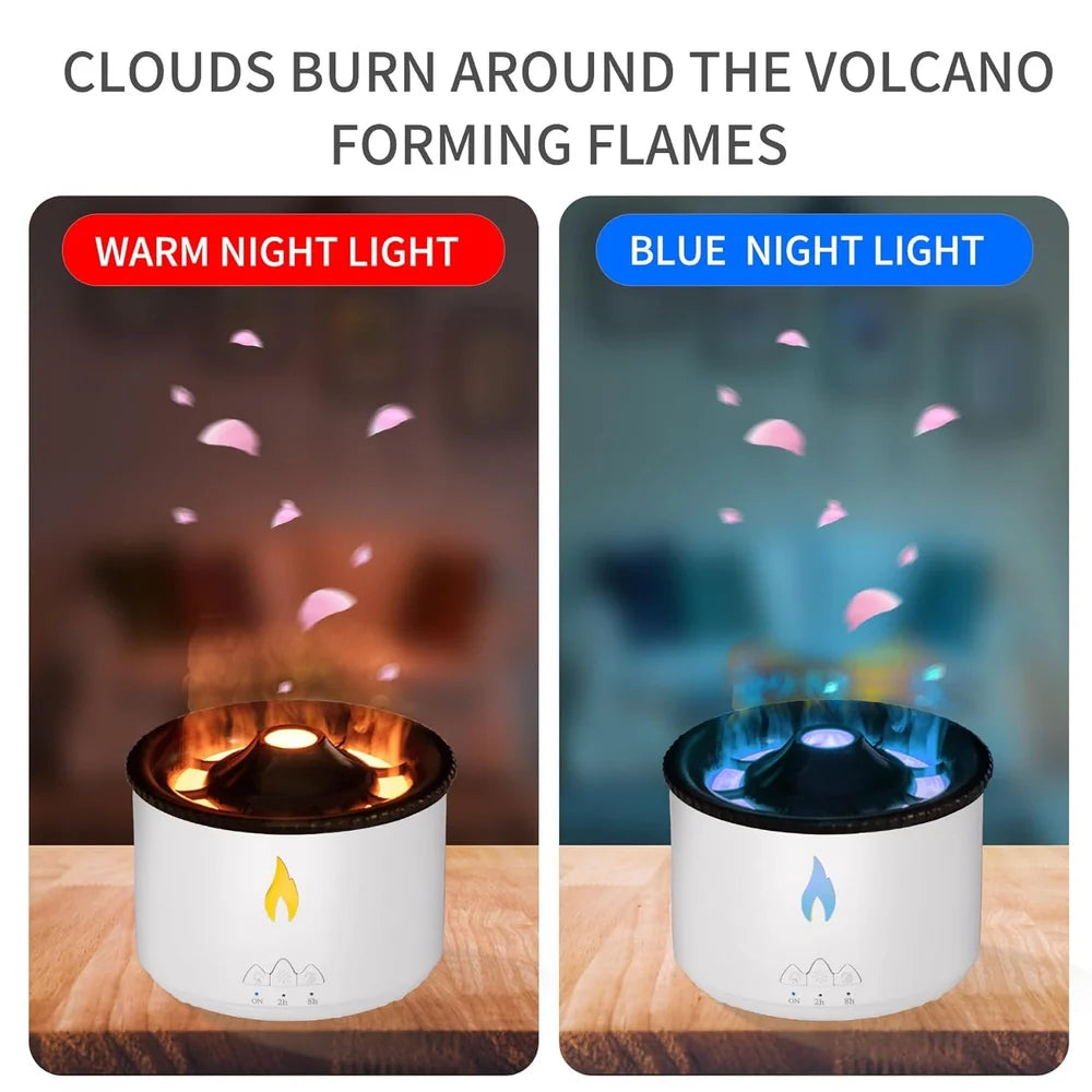 Ultrasonic Volcano Flame Diffuser Humidifier.